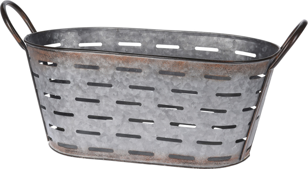 Obal Truhlik S Uchy Plechovy Oval 37x19x16cm Hudetz S R O